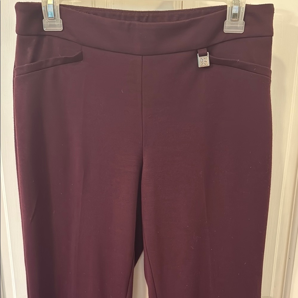New York & Company Purple Ponte Knit Trousers